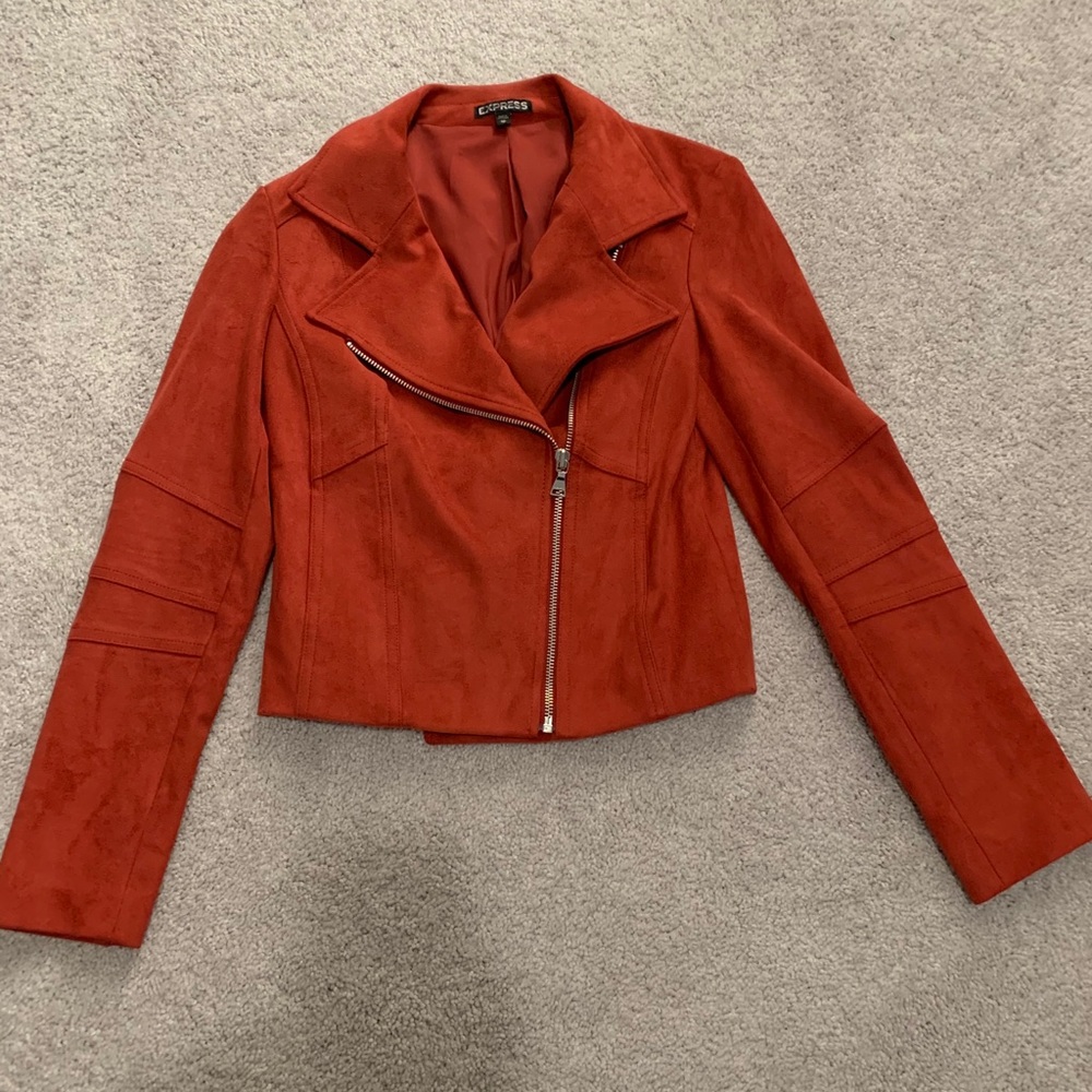 Express Faux Suede Moto Jacket